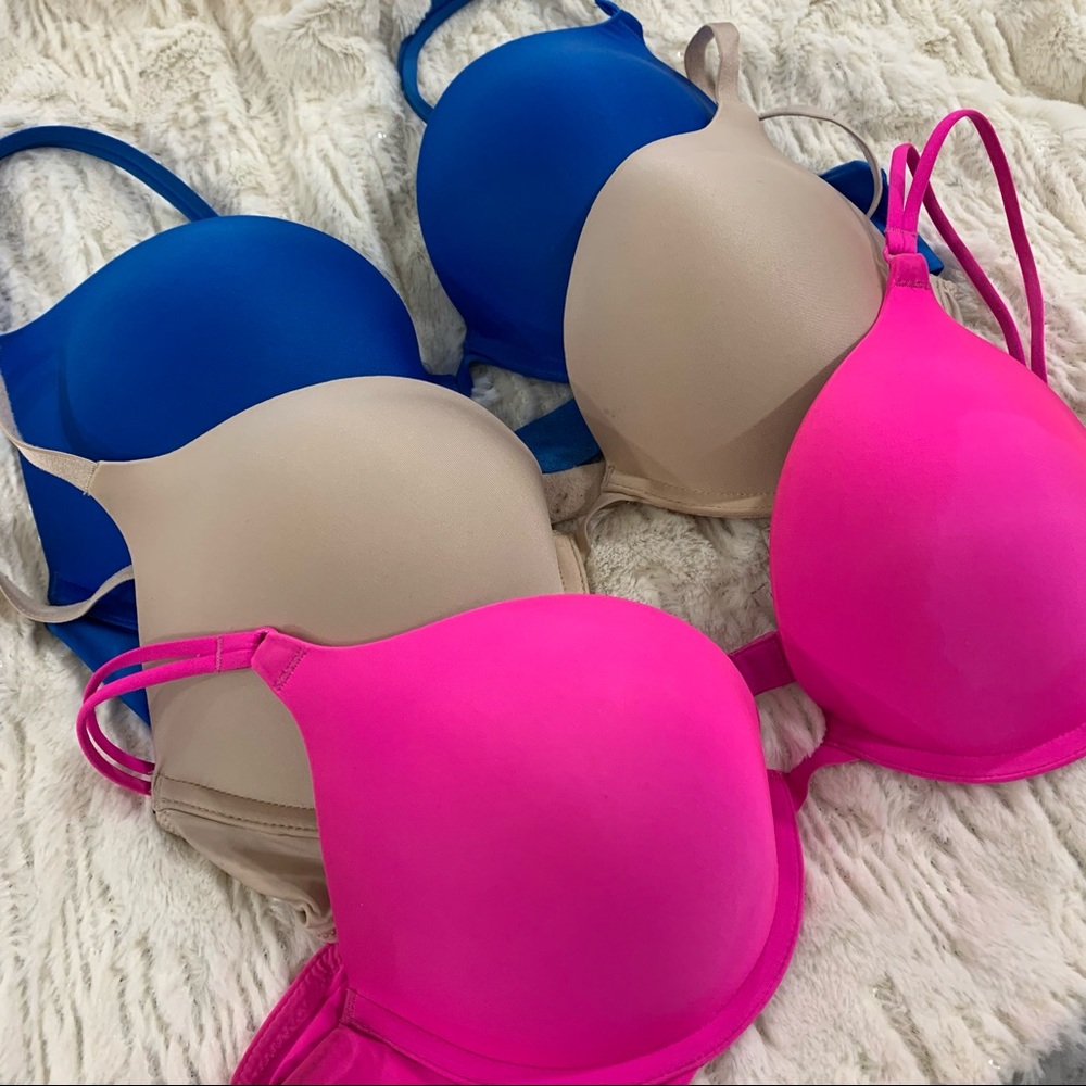Blue 36C VS Demi Push Up Bra